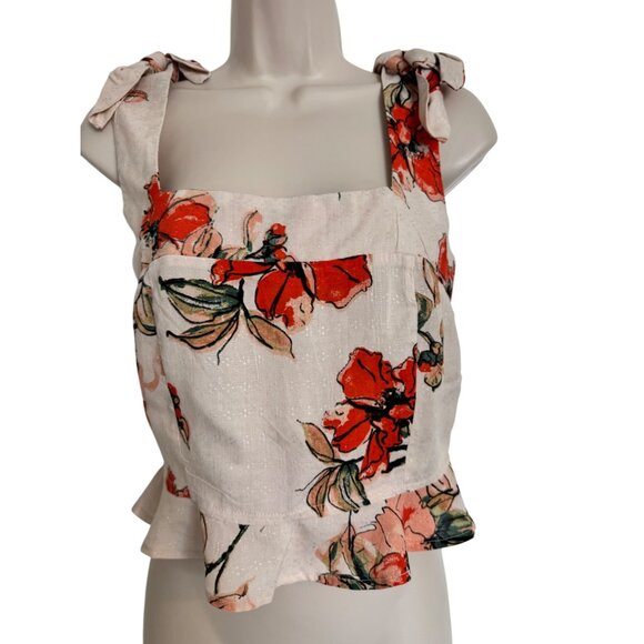 B O G Collective Bohemian Tank Size Medium Rayon Smocked Back NWT Band of Gypsie - Picture 2 of 14